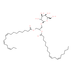 ChemSpider 2D Image | (2S)-3-(beta-D-Galactopyranosyloxy)-2-[(9Z,12Z)-9,12-octadecadienoyloxy]propyl (9Z,12Z,15Z)-9,12,15-octadecatrienoate | C45H76O10