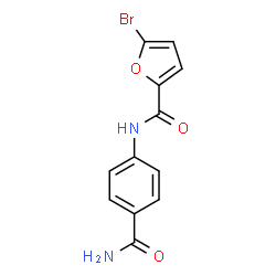 ChemSpider 2D Image | 5-Bromo-N-(4-carbamoylphenyl)-2-furamide | C12H9BrN2O3