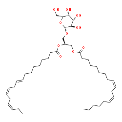 ChemSpider 2D Image | (2S)-1-(beta-D-Galactopyranosyloxy)-3-[(9Z,12Z)-9,12-octadecadienoyloxy]-2-propanyl (9E,12Z,15Z)-9,12,15-octadecatrienoate | C45H76O10
