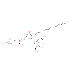 ChemSpider 2D Image | (1Z,2E)-N-[(2S,3R,4R,5R,6R)-2-{[(2R,3R,4R,5S,6R)-4,5-Dihydroxy-3-[(E)-(1-hydroxyethylidene)amino]-6-(hydroxymethyl)tetrahydro-2H-pyran-2-yl]oxy}-6-{2-[(2R,3S,4R,5R)-3,4-dihydroxy-5-(4-hydroxy-2-oxo-1(
2H)-pyrimidinyl)tetrahydro-2-furanyl]-2-hydroxyethyl}-4,5-dihydroxytetrahydro-2H-pyran-3-yl]-2-heptadecenimidic acid (non-preferred name) | C40H66N4O16