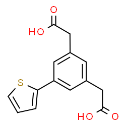 ChemSpider 2D Image | 2,2'-[5-(2-Thienyl)-1,3-phenylene]diacetic acid | C14H12O4S