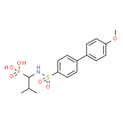 ChemSpider 2D Image | (1-{[(4'-Methoxy-4-biphenylyl)sulfonyl]amino}-2-methylpropyl)phosphonic acid | C17H22NO6PS