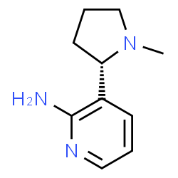 ChemSpider 2D Image | 3-[(2S)-1-Methyl-2-pyrrolidinyl]-2-pyridinamine | C10H15N3