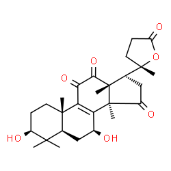 ChemSpider 2D Image | (3beta,5alpha,7beta)-3,7-Dihydroxy-4,4,14-trimethyl-20,24-epoxychol-8-ene-11,12,15,24-tetrone | C27H36O7