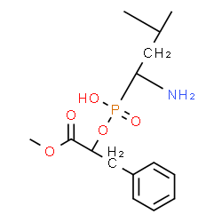 ChemSpider 2D Image | Methyl (2S)-2-{[(R)-[(1R)-1-amino-3-methylbutyl](hydroxy)phosphoryl]oxy}-3-phenylpropanoate | C15H24NO5P