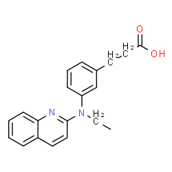 ChemSpider 2D Image | 3-{3-[Ethyl(2-quinolinyl)amino]phenyl}propanoic acid | C20H20N2O2