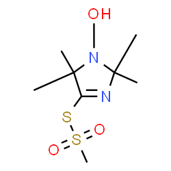 ChemSpider 2D Image | S-(1-Hydroxy-2,2,5,5-tetramethyl-2,5-dihydro-1H-imidazol-4-yl) methanesulfonothioate | C8H16N2O3S2