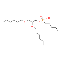 ChemSpider 2D Image | (2R)-2,3-Bis(hexyloxy)propyl hydrogen pentylphosphonate | C20H43O5P
