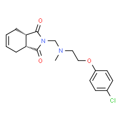 ChemSpider 2D Image | (3aR,7aS)-2-({[2-(4-Chlorophenoxy)ethyl](methyl)amino}methyl)-3a,4,7,7a-tetrahydro-1H-isoindole-1,3(2H)-dione | C18H21ClN2O3