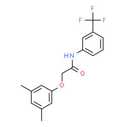 ChemSpider 2D Image | 2-(3,5-Dimethylphenoxy)-N-[3-(trifluoromethyl)phenyl]acetamide | C17H16F3NO2