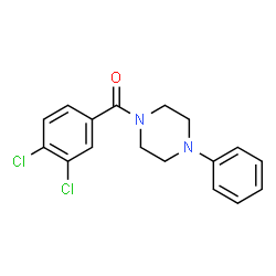 ChemSpider 2D Image | (3,4-Dichlorophenyl)(4-phenyl-1-piperazinyl)methanone | C17H16Cl2N2O