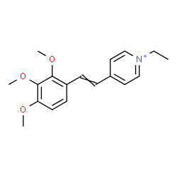 ChemSpider 2D Image | 1-Ethyl-4-[2-(2,3,4-trimethoxyphenyl)vinyl]pyridinium | C18H22NO3