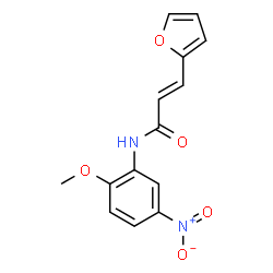 ChemSpider 2D Image | (2E)-3-(2-Furyl)-N-(2-methoxy-5-nitrophenyl)acrylamide | C14H12N2O5