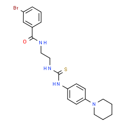 ChemSpider 2D Image | 3-Bromo-N-[2-({[4-(1-piperidinyl)phenyl]carbamothioyl}amino)ethyl]benzamide | C21H25BrN4OS