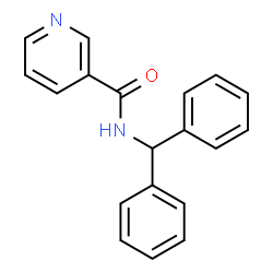 ChemSpider 2D Image | N-(Diphenylmethyl)nicotinamide | C19H16N2O