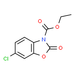 ChemSpider 2D Image | Ethyl 6-chloro-2-oxo-1,3-benzoxazole-3(2H)-carboxylate | C10H8ClNO4