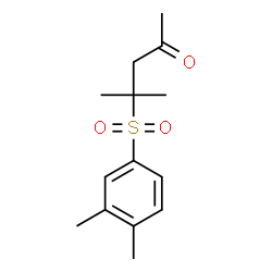 ChemSpider 2D Image | 4-[(3,4-Dimethylphenyl)sulfonyl]-4-methyl-2-pentanone | C14H20O3S