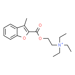 ChemSpider 2D Image | N,N,N-Triethyl-2-{[(3-methyl-1-benzofuran-2-yl)carbonyl]oxy}ethanaminium | C18H26NO3