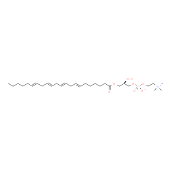 ChemSpider 2D Image | (2R)-3-[(7E,10E,13E,16E)-7,10,13,16-Docosatetraenoyloxy]-2-hydroxypropyl 2-(trimethylammonio)ethyl phosphate | C30H54NO7P