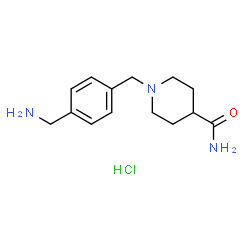 ChemSpider 2D Image | 1-[4-(Aminomethyl)benzyl]-4-piperidinecarboxamide hydrochloride (1:1) | C14H22ClN3O