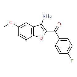 ChemSpider 2D Image | 2-(4-FLUOROBENZOYL)-5-METHOXY-1-BENZOFURAN-3-AMINE | C16H12FNO3