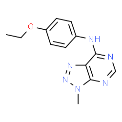 ChemSpider 2D Image | N-(4-Ethoxyphenyl)-3-methyl-3H-[1,2,3]triazolo[4,5-d]pyrimidin-7-amine | C13H14N6O