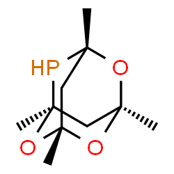 ChemSpider 2D Image | (1S,3R,5R,7S)-1,3,5,7-Tetramethyl-2,4,6-trioxa-8-phosphatricyclo[3.3.1.1~3,7~]decane | C10H17O3P