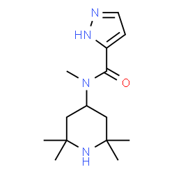 ChemSpider 2D Image | N-Methyl-N-(2,2,6,6-tetramethyl-4-piperidinyl)-1H-pyrazole-3-carboxamide | C14H24N4O