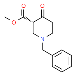 ChemSpider 2D Image | Methyl (3S)-1-benzyl-4-oxo-3-piperidinecarboxylate | C14H17NO3