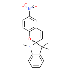 ChemSpider 2D Image | (2R)-1',3',3'-Trimethyl-6-nitro-1',3'-dihydrospiro[chromene-2,2'-indole] | C19H18N2O3