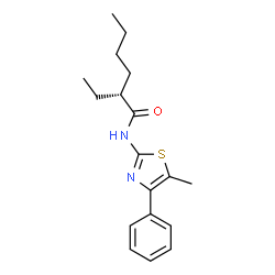 ChemSpider 2D Image | (2R)-2-Ethyl-N-(5-methyl-4-phenyl-1,3-thiazol-2-yl)hexanamide | C18H24N2OS