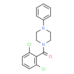 ChemSpider 2D Image | (2,6-Dichlorophenyl)(4-phenyl-1-piperazinyl)methanone | C17H16Cl2N2O