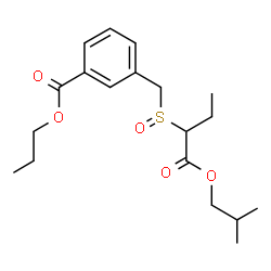 ChemSpider 2D Image | Propyl 3-{[(1-isobutoxy-1-oxo-2-butanyl)sulfinyl]methyl}benzoate | C19H28O5S