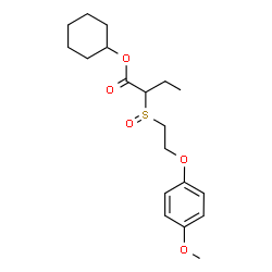 ChemSpider 2D Image | Cyclohexyl 2-{[2-(4-methoxyphenoxy)ethyl]sulfinyl}butanoate | C19H28O5S