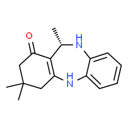 ChemSpider 2D Image | (11S)-3,3,11-Trimethyl-2,3,4,5,10,11-hexahydro-1H-dibenzo[b,e][1,4]diazepin-1-one | C16H20N2O