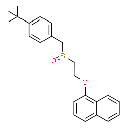 ChemSpider 2D Image | 1-(2-{[4-(2-Methyl-2-propanyl)benzyl]sulfinyl}ethoxy)naphthalene | C23H26O2S