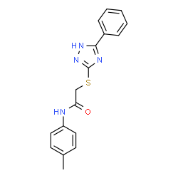 ChemSpider 2D Image | acetamide, N-(4-methylphenyl)-2-[(5-phenyl-4H-1,2,4-triazol-3-yl)thio]- | C17H16N4OS