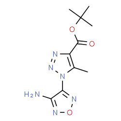 ChemSpider 2D Image | 2-Methyl-2-propanyl 1-(4-amino-1,2,5-oxadiazol-3-yl)-5-methyl-1H-1,2,3-triazole-4-carboxylate | C10H14N6O3