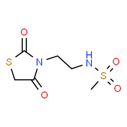 ChemSpider 2D Image | N-[2-(2,4-Dioxo-1,3-thiazolidin-3-yl)ethyl]methanesulfonamide | C6H10N2O4S2