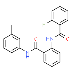ChemSpider 2D Image | 2-Fluoro-N-{2-[(3-methylphenyl)carbamoyl]phenyl}benzamide | C21H17FN2O2