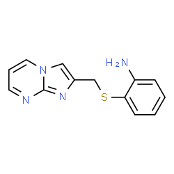 ChemSpider 2D Image | 2-[(Imidazo[1,2-a]pyrimidin-2-ylmethyl)sulfanyl]aniline | C13H12N4S