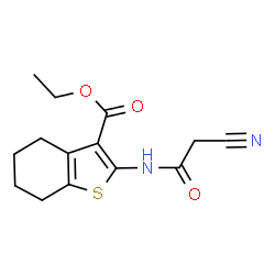 ChemSpider 2D Image | ethyl 2-(2-cyanoacetamido)-4,5,6,7-tetrahydro-1-benzothiophene-3-carboxylate | C14H16N2O3S