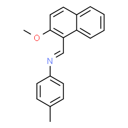 ChemSpider 2D Image | N-((2-Methoxynaphthalen-1-yl)methylene)-4-methylaniline | C19H17NO