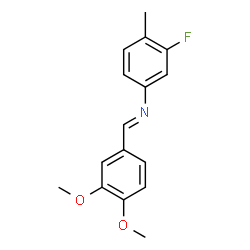 ChemSpider 2D Image | N-[(E)-(3,4-dimethoxyphenyl)methylidene]-3-fluoro-4-methylaniline | C16H16FNO2