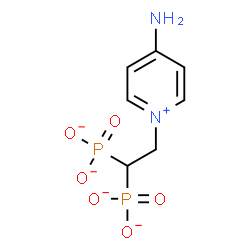 ChemSpider 2D Image | [2-(4-Amino-1-pyridiniumyl)-1,1-ethanediyl]bis(phosphonate) | C7H9N2O6P2
