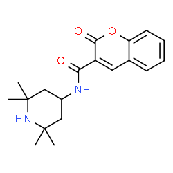 ChemSpider 2D Image | 2-Oxo-N-(2,2,6,6-tetramethyl-4-piperidinyl)-2H-chromene-3-carboxamide | C19H24N2O3