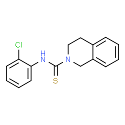 ChemSpider 2D Image | N-(2-Chlorophenyl)-3,4-dihydro-2(1H)-isoquinolinecarbothioamide | C16H15ClN2S