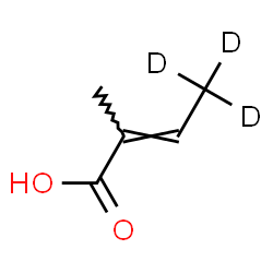 ChemSpider 2D Image | (2E)-2-Methyl(4,4,4-~2~H_3_)-2-butenoic acid | C5H5D3O2