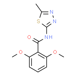 ChemSpider 2D Image | 2,6-Dimethoxy-N-(5-methyl-1,3,4-thiadiazol-2-yl)benzamide | C12H13N3O3S