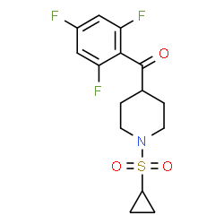 ChemSpider 2D Image | [1-(Cyclopropylsulfonyl)-4-piperidinyl](2,4,6-trifluorophenyl)methanone | C15H16F3NO3S